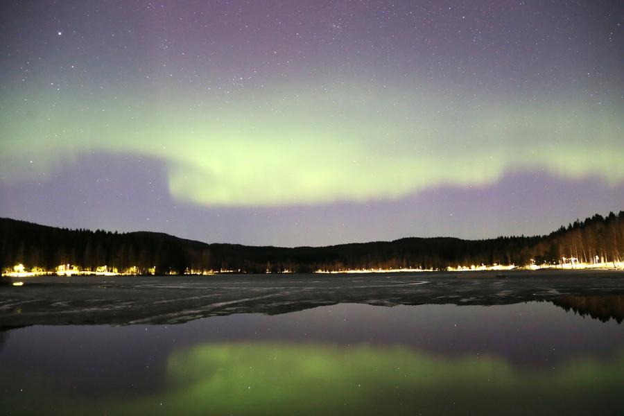 Oslo's night sky glows: a glimpse of the northern lights