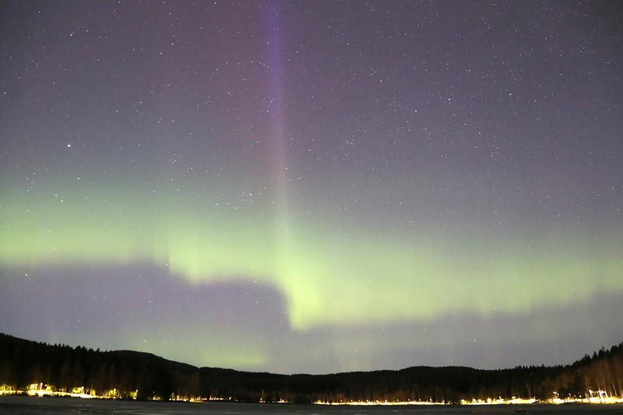Oslo's night sky glows: a glimpse of the northern lights