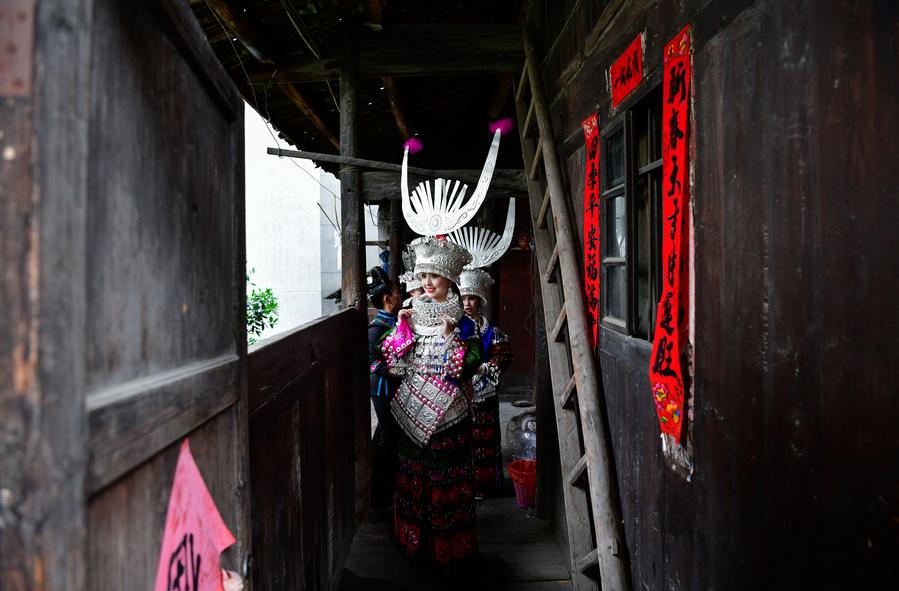 Miao's folk Valentine's festival celebrated in southwest China's Guizhou