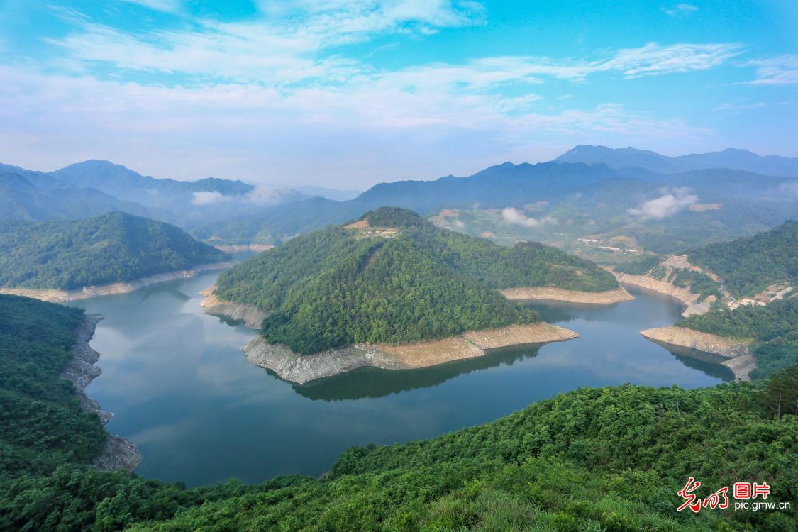 Beautiful scenery of Eping Reservoir in central China's Hubei