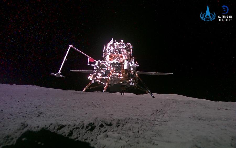 Intelligent mini rover captures photo of Chang'e-6 on far side of moon