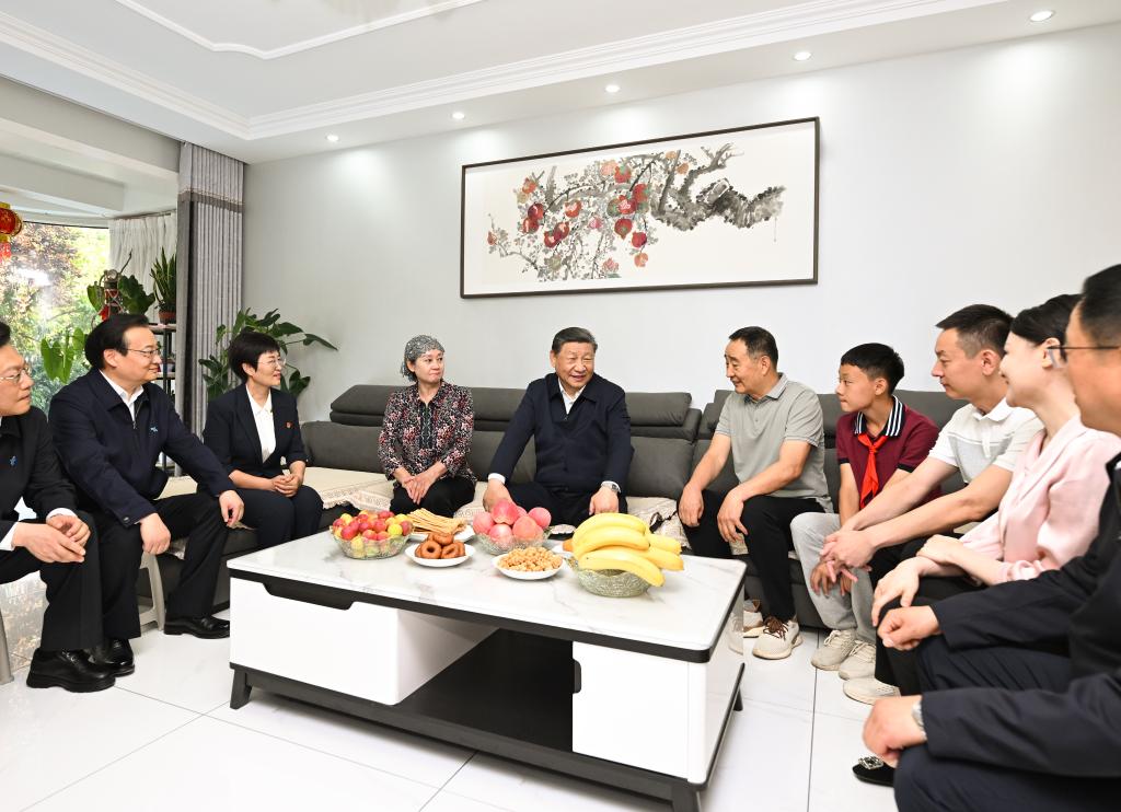 Xi inspects northwest China's Ningxia