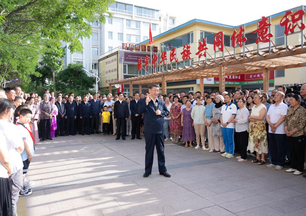 Xi inspects northwest China's Ningxia