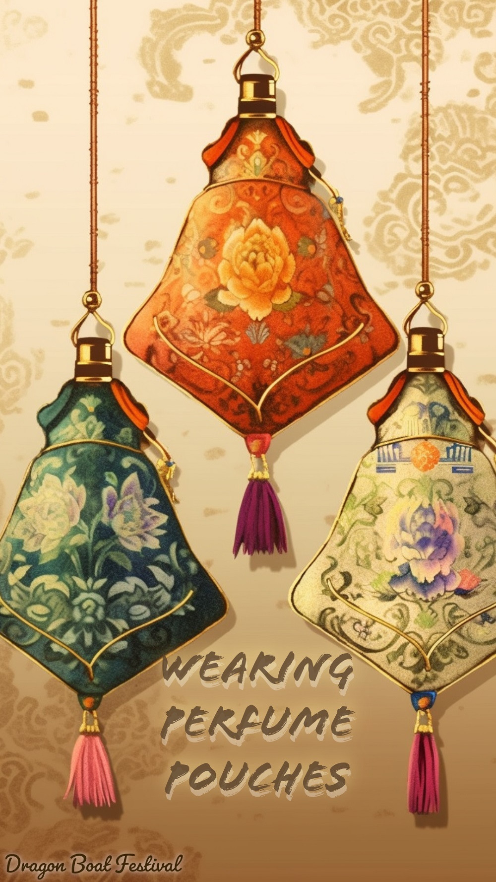 AIGC Poster | Wearing perfume pouches: A fragrant blend of tradition and artistry