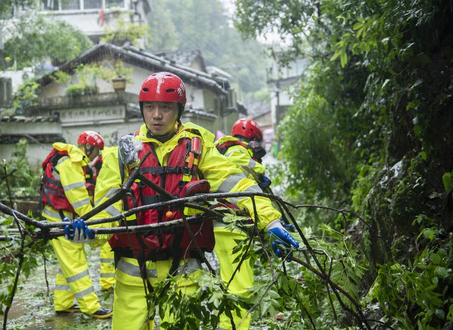 InPics | Rescue, relief work in full swing amid heavy rainfall in E China's Anhui