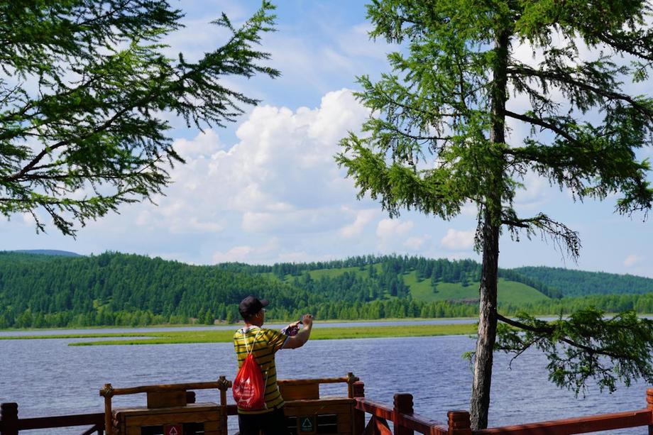 Natural scenery at Azalea Lake in Arxan City, N China's Inner Mongolia
