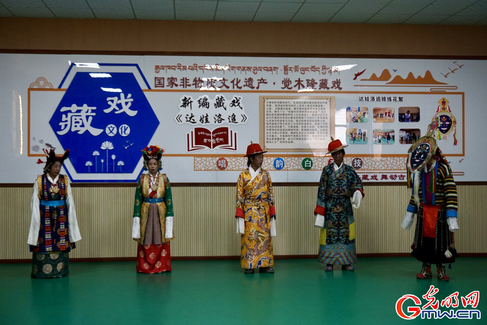 Juemulong Tibetan Opera troupe performing in Lhasa in preservation of cultural heritage