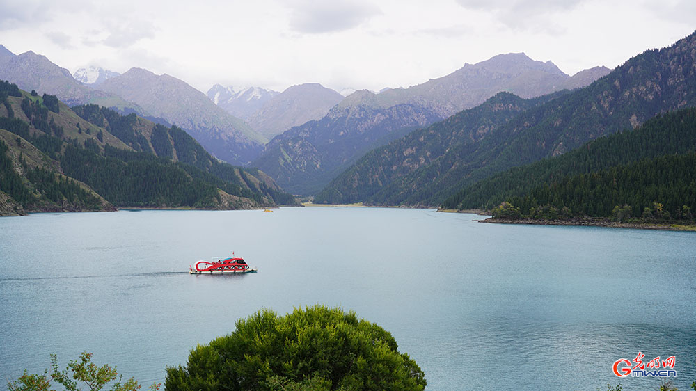 Tianchi Scenic Area attracts visitors in NW China's Xinjiang