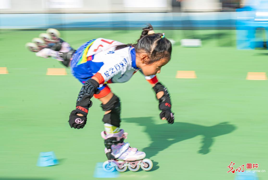 Roller Skating Competition in Suqian, E China's Jiangsu