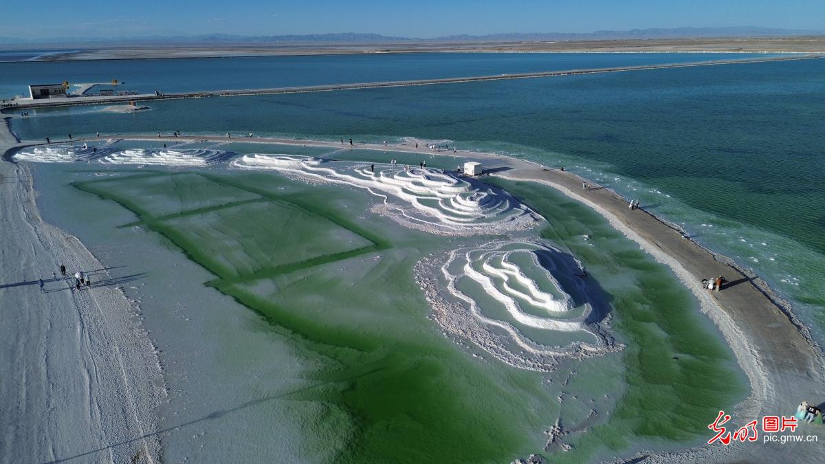 Scenery of Qairhan Salt Lake in NW China