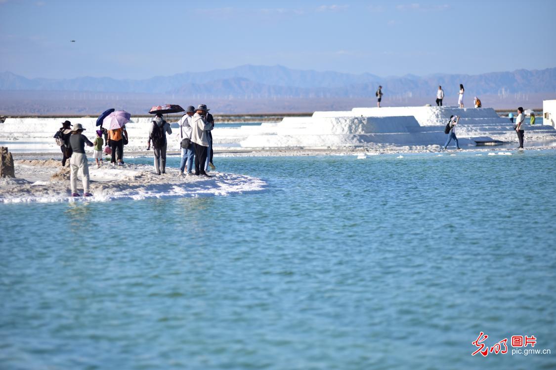 Scenery of Qairhan Salt Lake in NW China