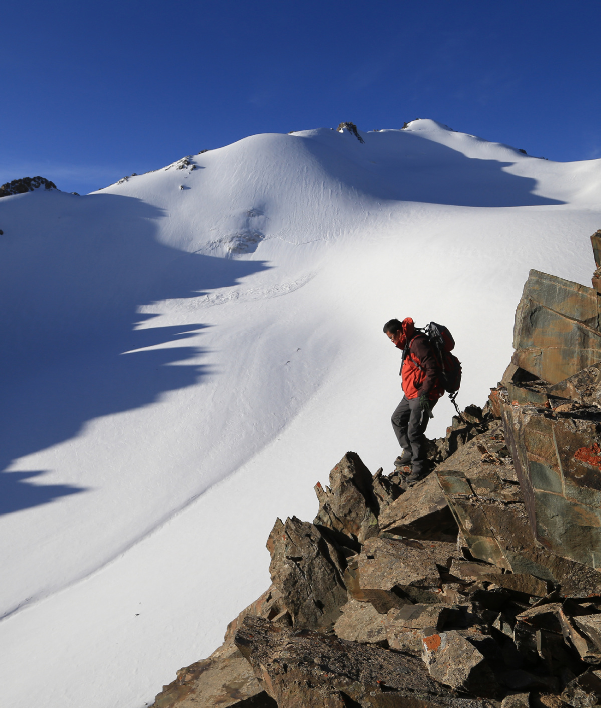 The beauty of Baersi Snow Mountain in Zhangye