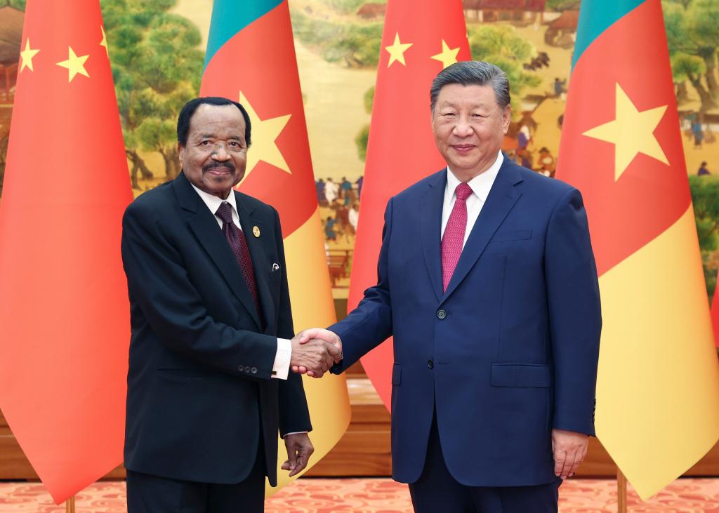 Chinese, Cameroonian presidents announce elevation of bilateral ties