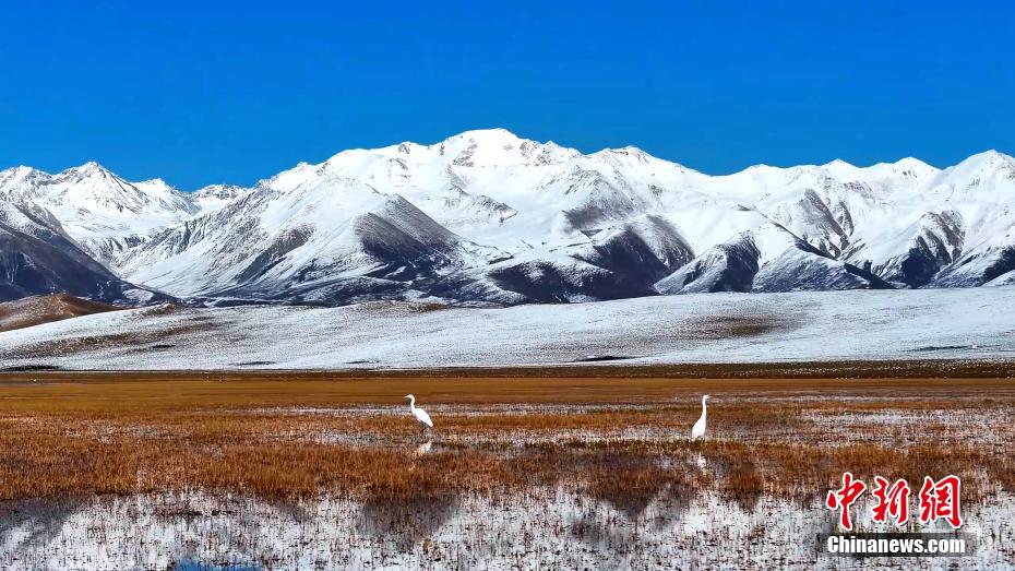 Stunning scenery of snow mountain in NW China’s Qinghai Province