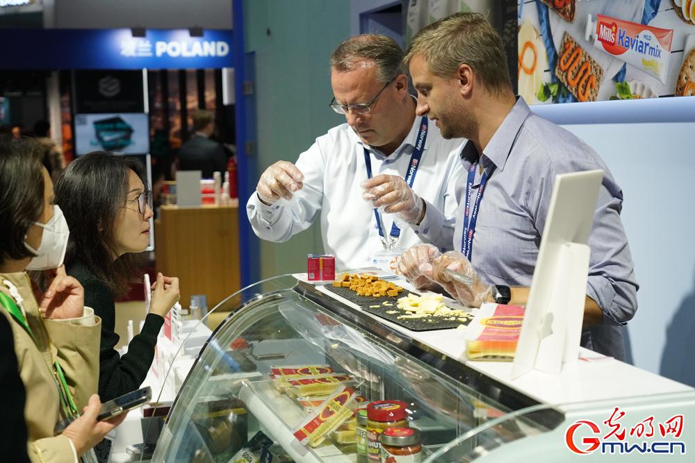 Country exhibition area attracts visitors' attention at 7th CIIE in E China's Shanghai