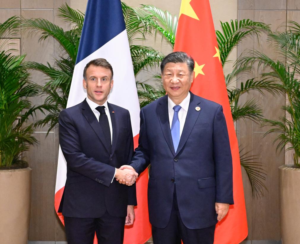 Xi says China, France shoulder common responsibilities amid new changes in int'l situation