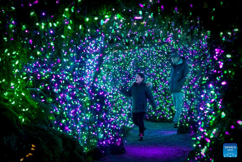 Festival of Lights event held at VanDusen Botanical Garden in Vancouver