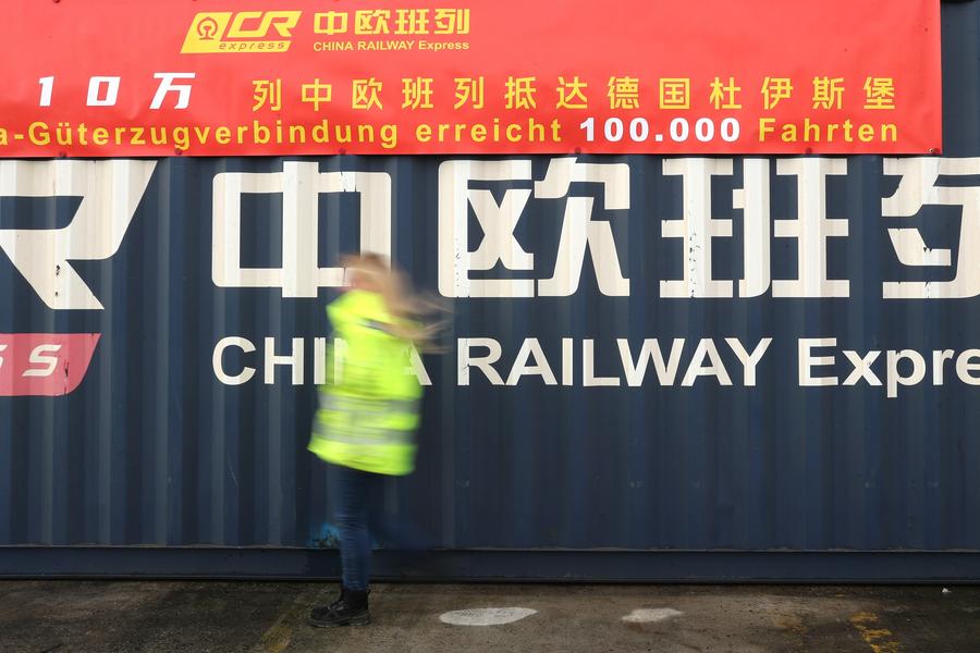 China-Europe freight train service hits milestone as 100,000th train arrives in Germany