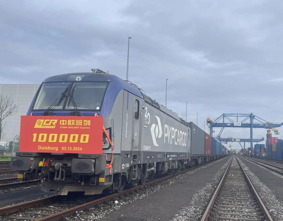 China-Europe freight train service hits milestone as 100,000th train arrives in Germany