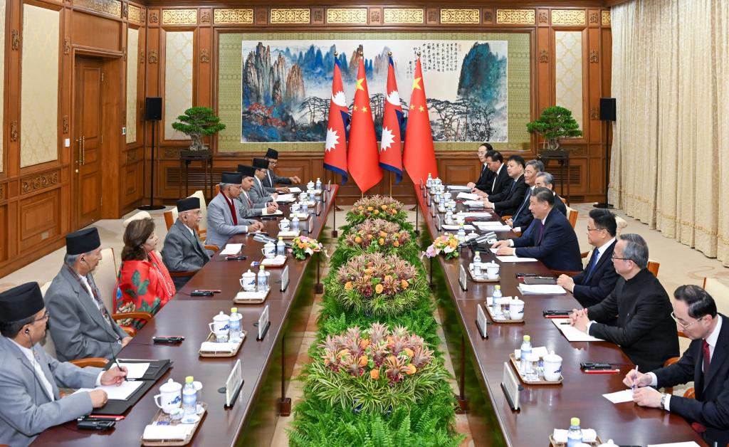 Xi calls for advancing strategic partnership of cooperation with Nepal