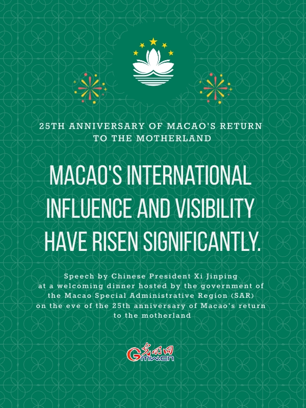 Poster: Macao writes new chapter in successful implementation of One Country, Two Systems with Macao characteristics