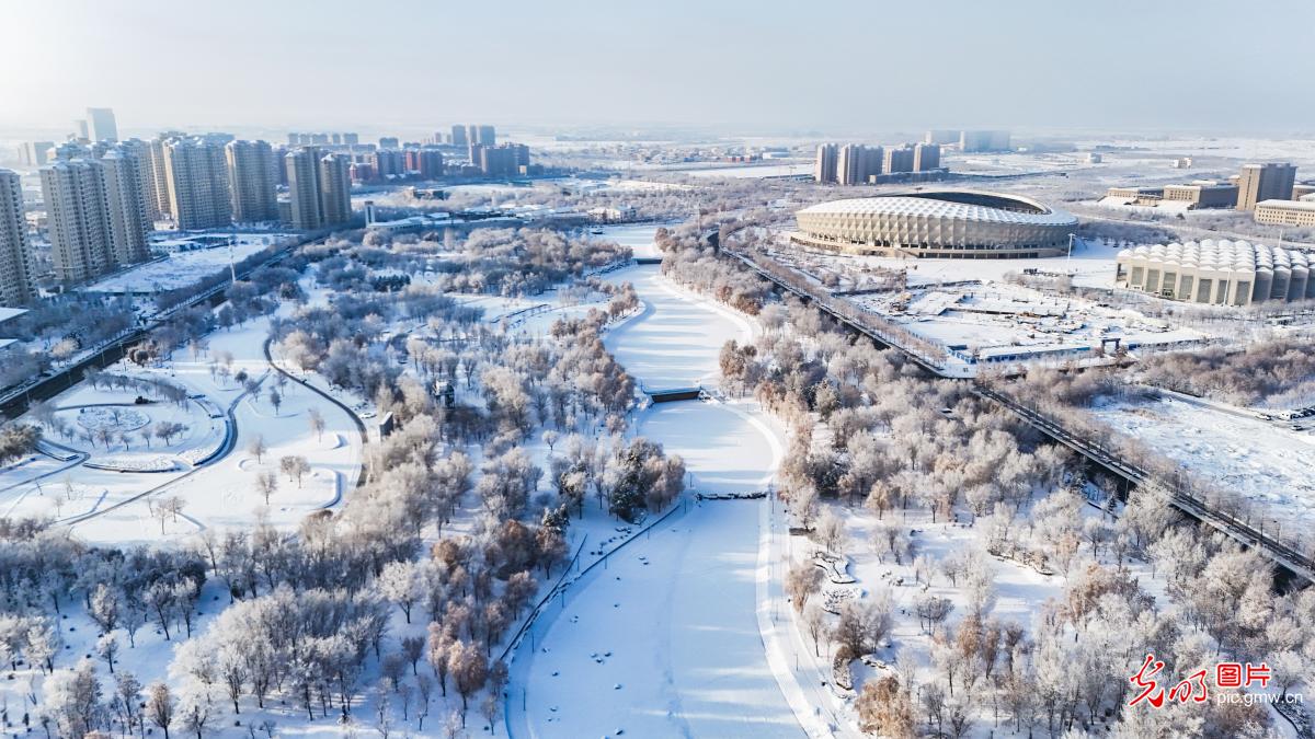 In pics: Changji, NW China's Xinjiang, after snowfall