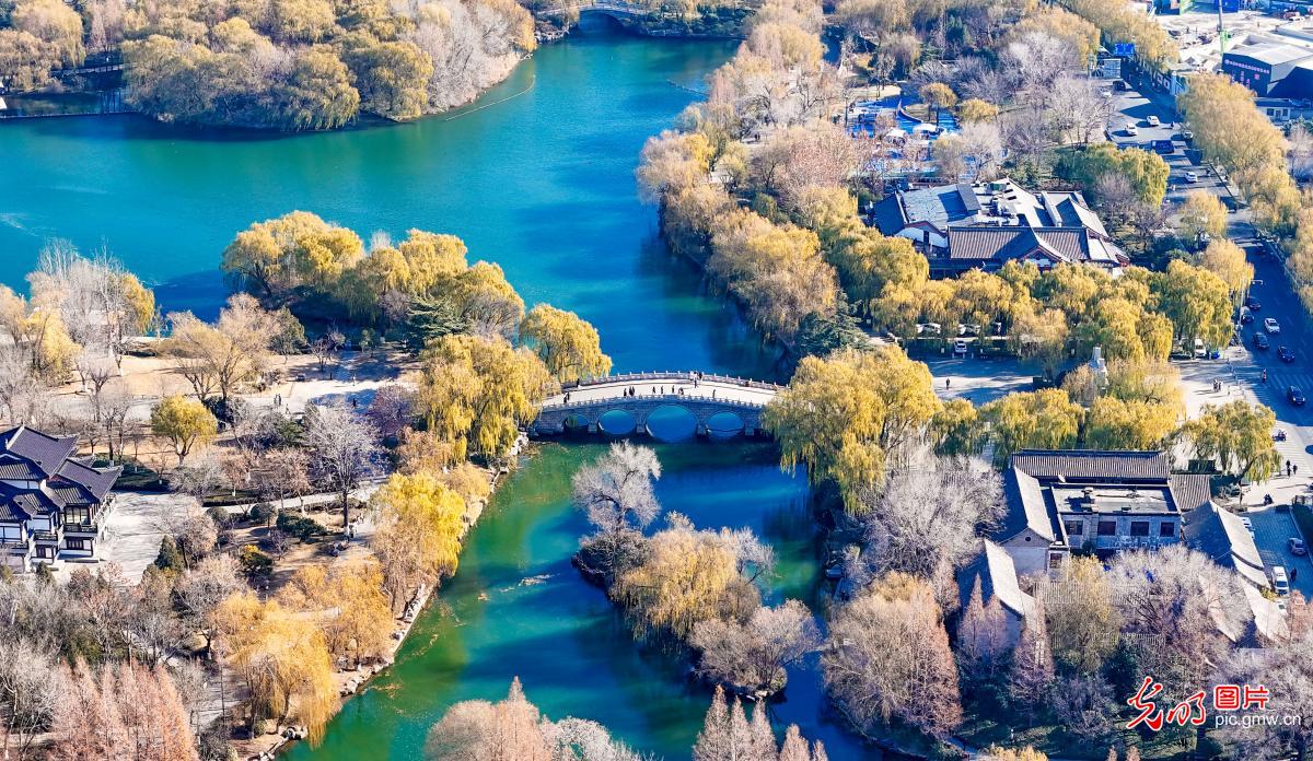 Winter scenery at Daming Lake in E China’s Shandong