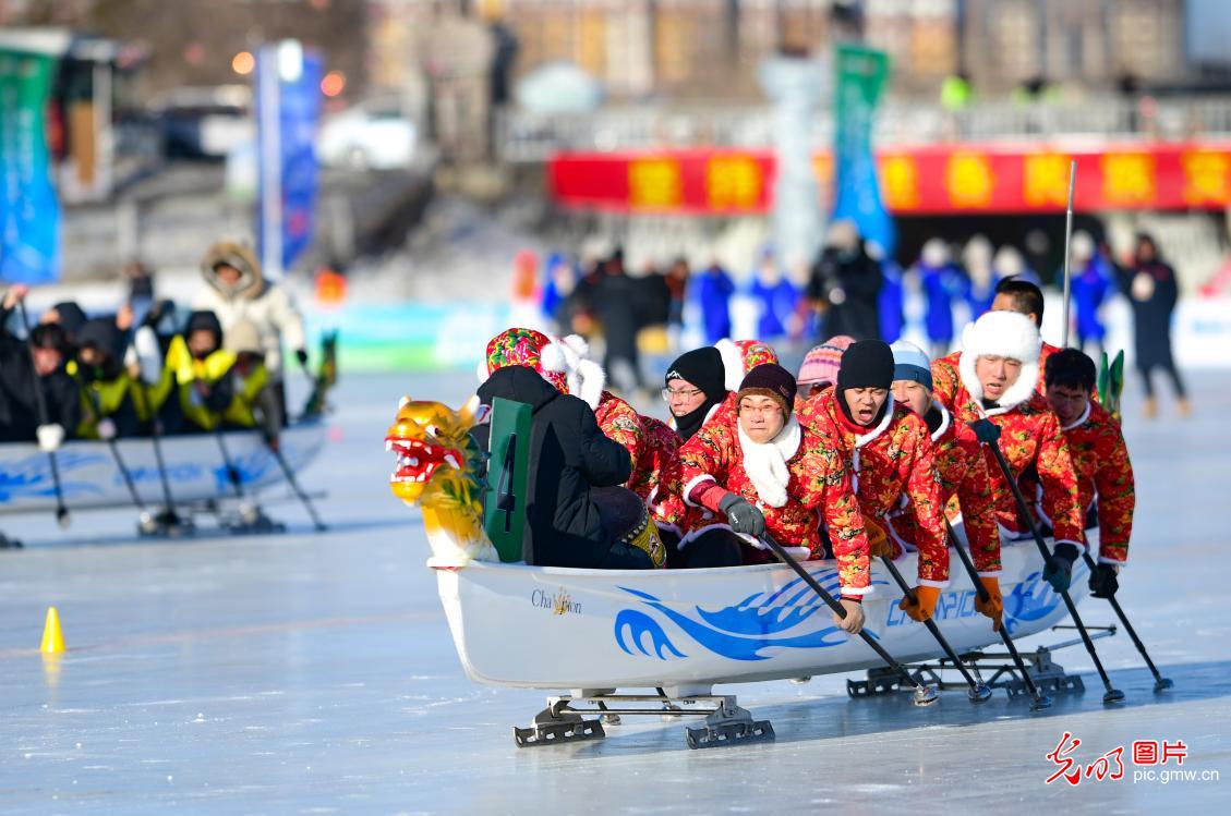 Ice Dragon Boat Super League finals kick off in N China