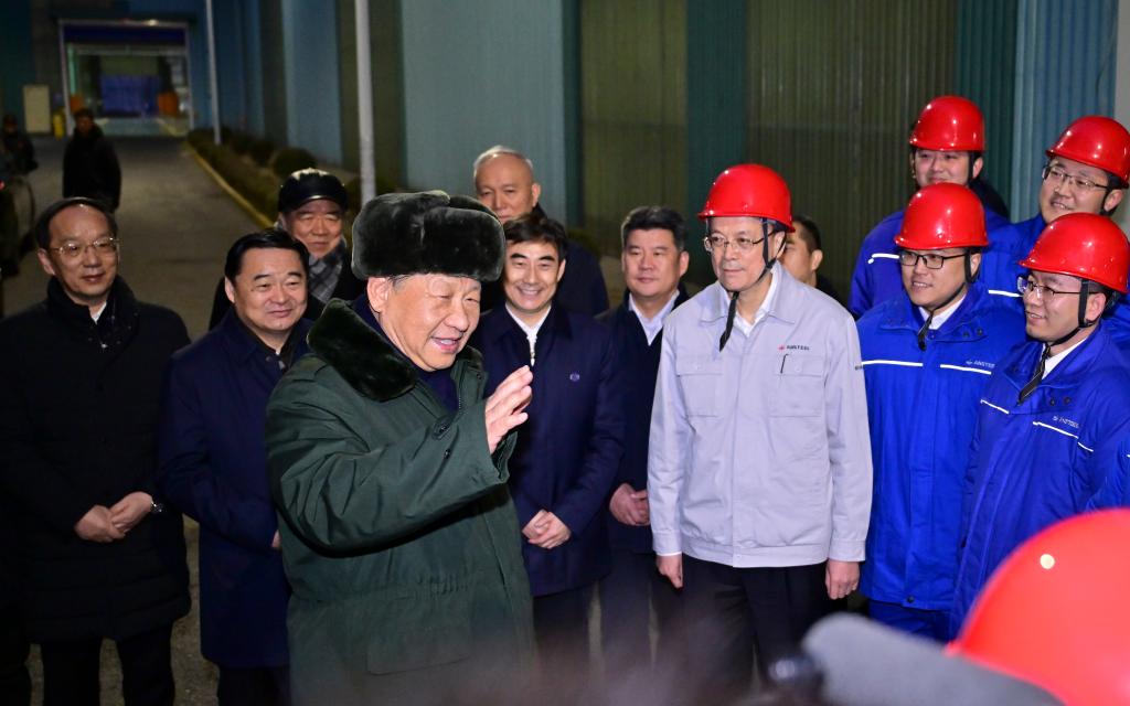 Xi stresses importance of steel industry, real economy