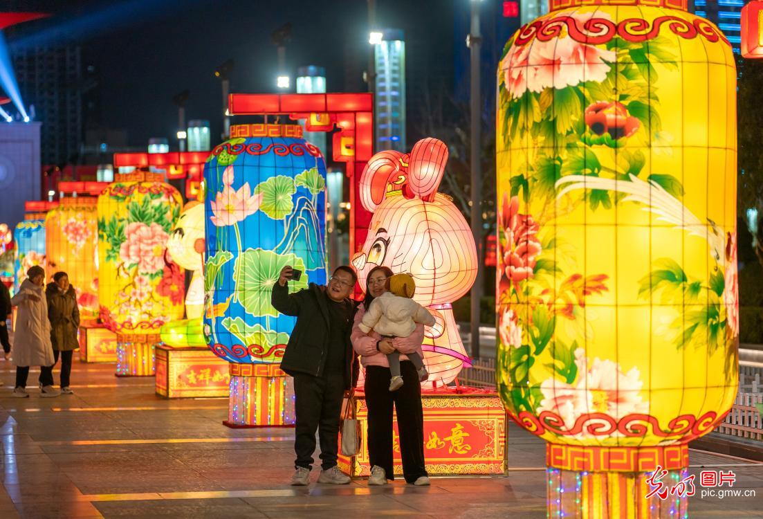 Lantern exhibitions light up Spring Festival in N China's Shanxi