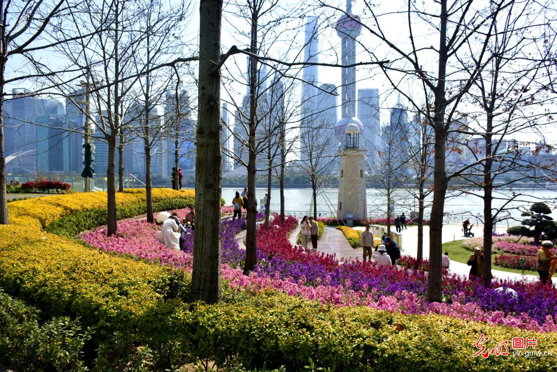 Spring scenery of North Bund of Shanghai