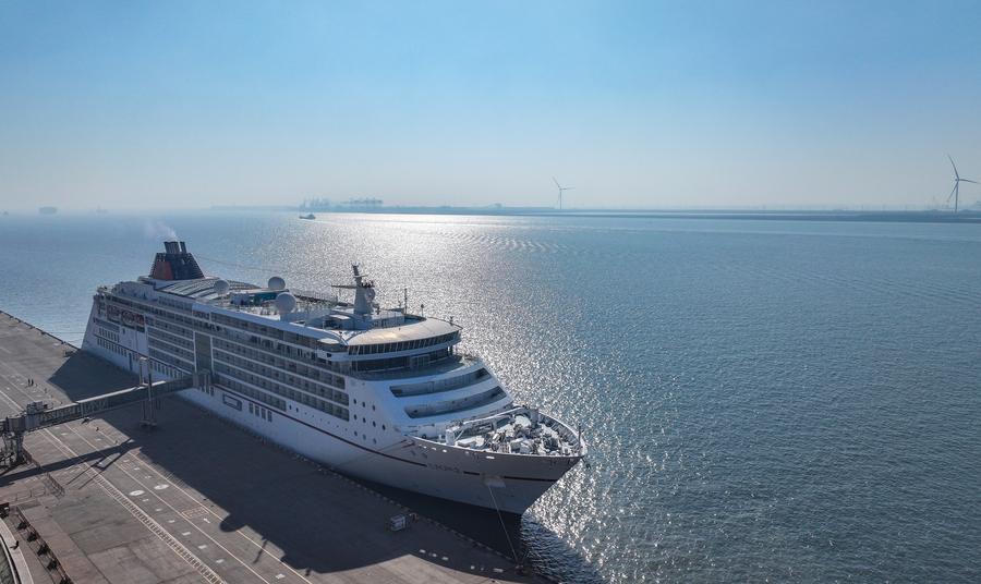 InPics: China's Tianjin welcomes its first visiting cruise ship of 2025