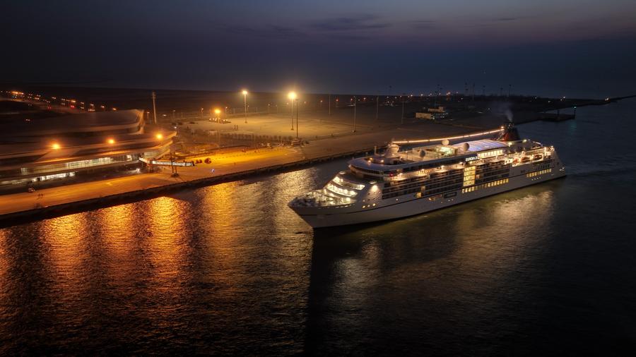 InPics: China's Tianjin welcomes its first visiting cruise ship of 2025