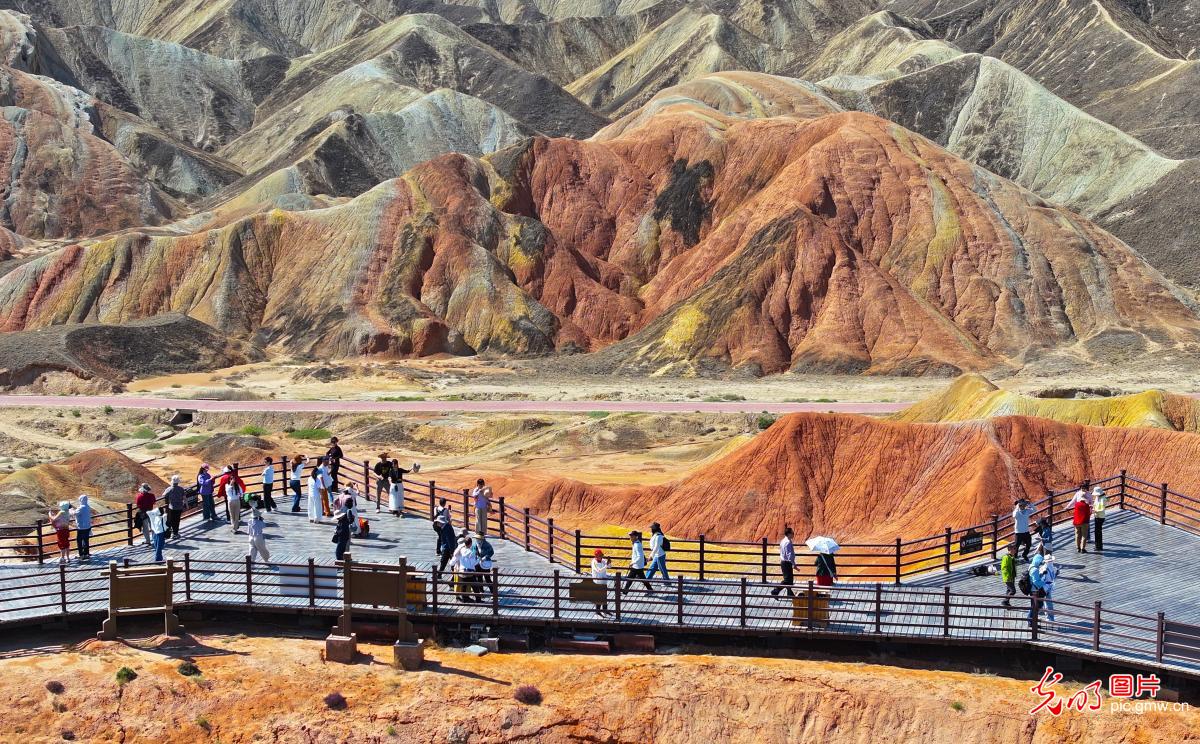 Danxia landforms in NW China's Zhangye