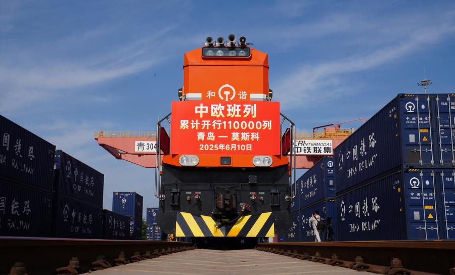 110,000 trips: China-Europe freight train service embraces new progress