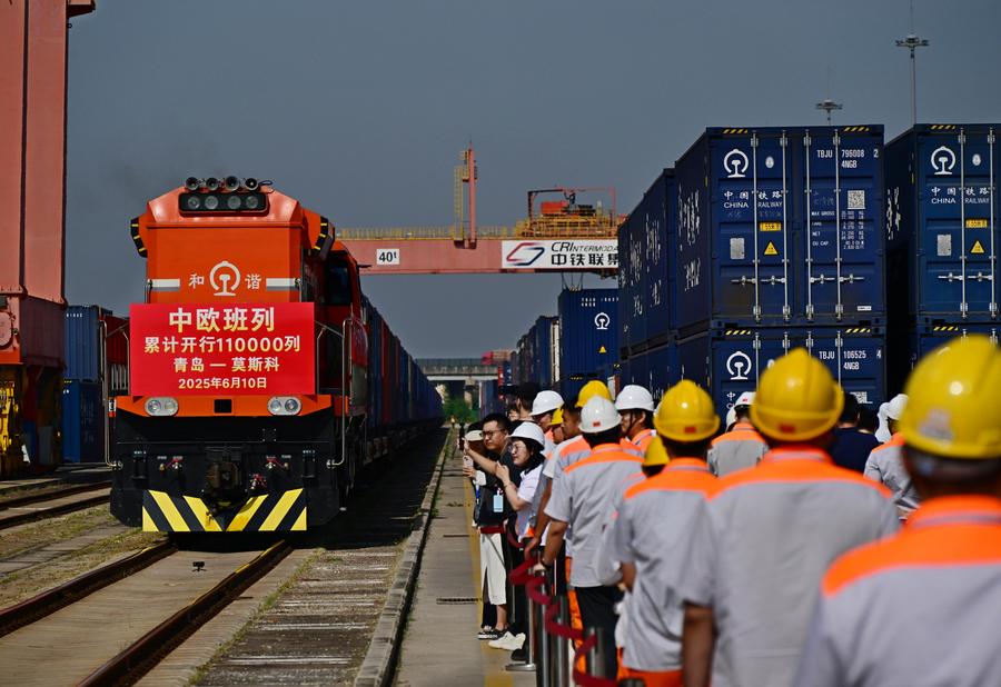 110,000 trips: China-Europe freight train service embraces new progress