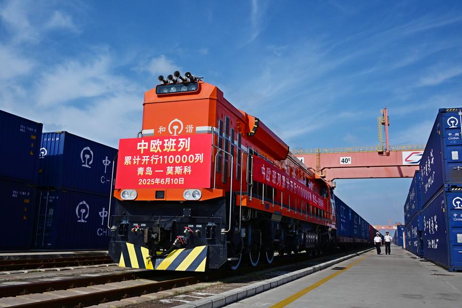 110,000 trips: China-Europe freight train service embraces new progress