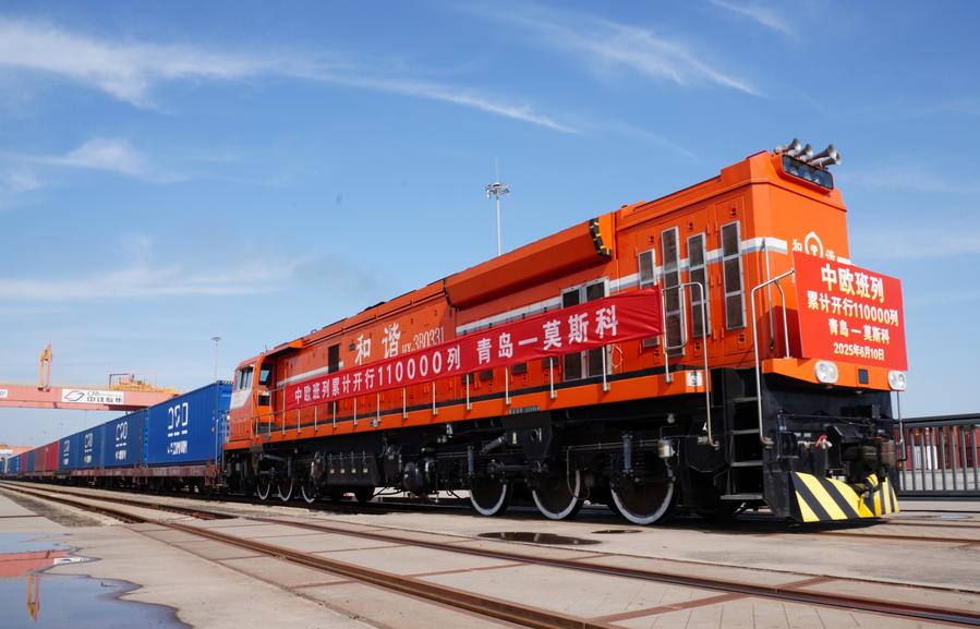 110,000 trips: China-Europe freight train service embraces new progress