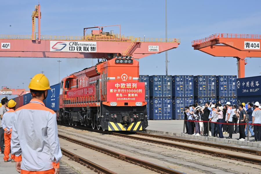 110,000 trips: China-Europe freight train service embraces new progress