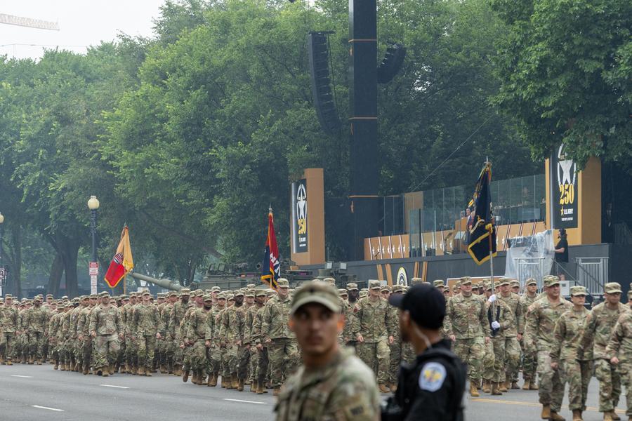 Military parade amid 