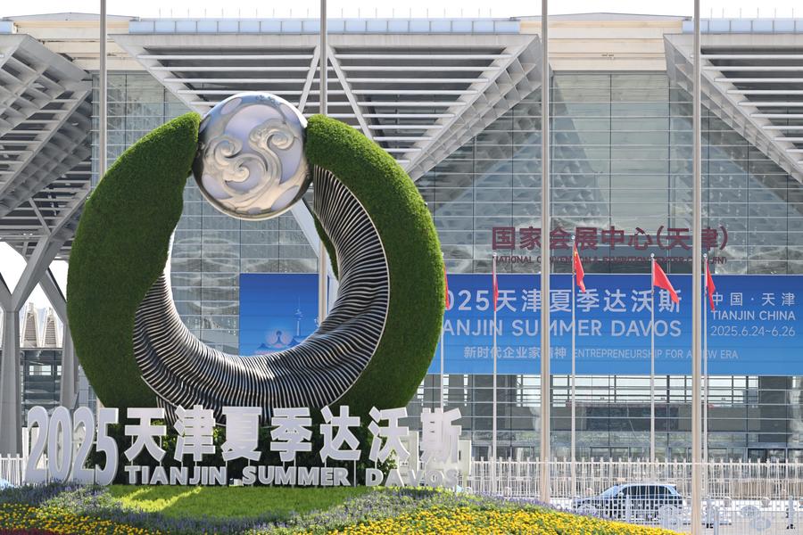EconomyInFocus| 2025 Summer Davos forum in north China's Tianjin gets prepared
