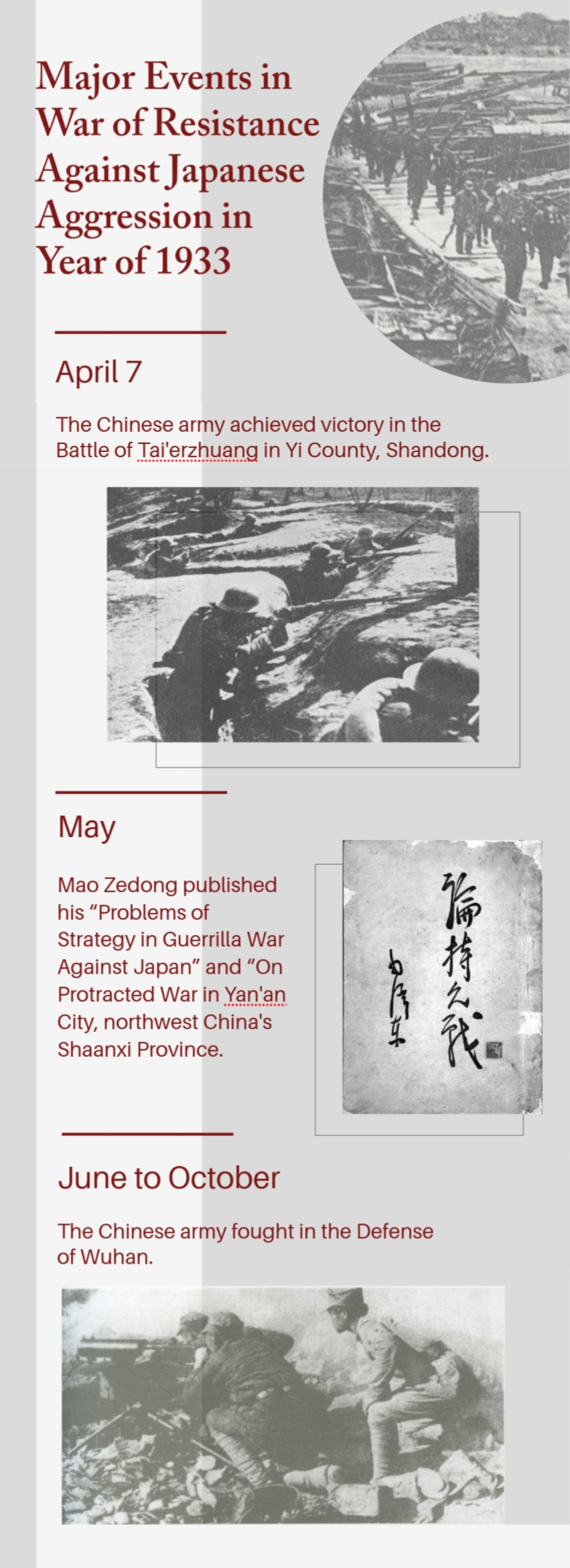 Infographic: Major Events in War of Resistance Against Japanese Aggression in Year of 1938