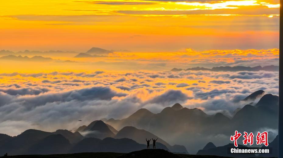 Picturesque scenery of sea of clouds in SW China’s Guizhou