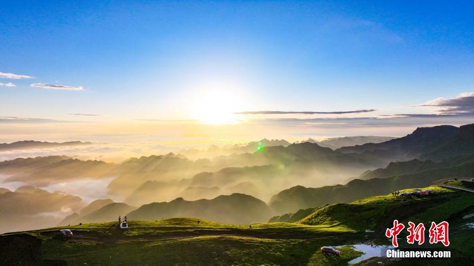 Picturesque scenery of sea of clouds in SW China’s Guizhou