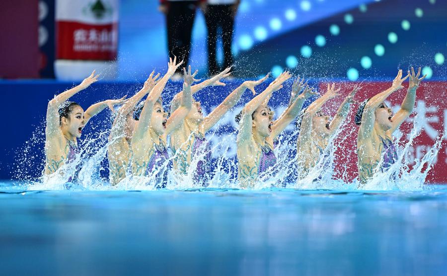 China clinches team free routine title at World Aquatics Championships