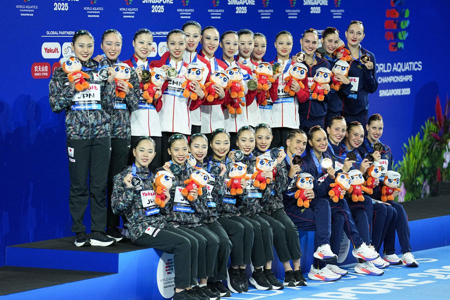 China clinches team free routine title at World Aquatics Championships