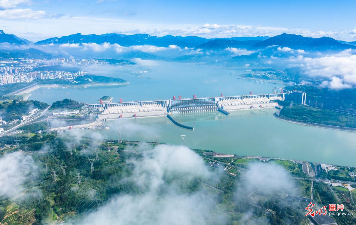 Scenery of Three Gorges after rain