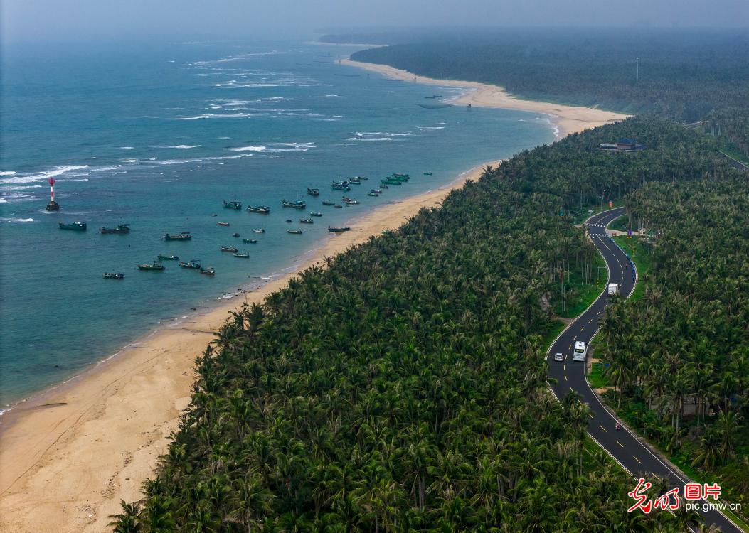 Scenic view of Hainan's Circum-island tourism highway