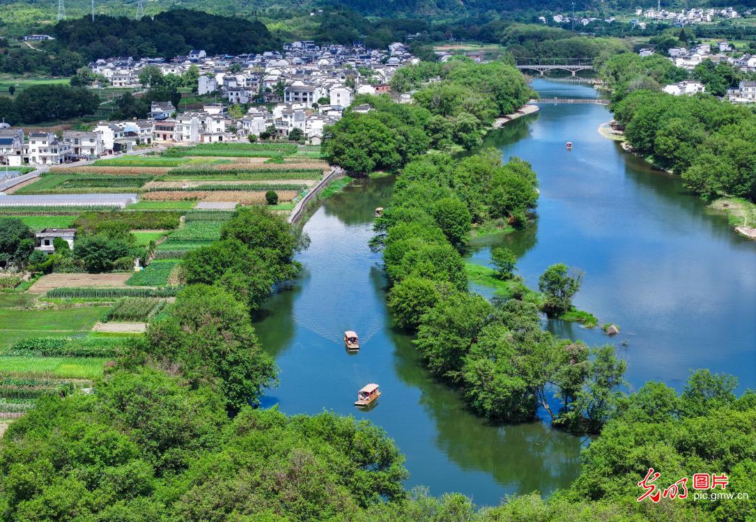 Scenic charm of an ancient village in E China's Anhui