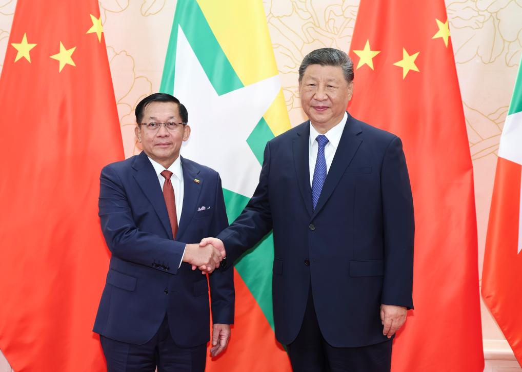 Xi meets Myanmar's acting president